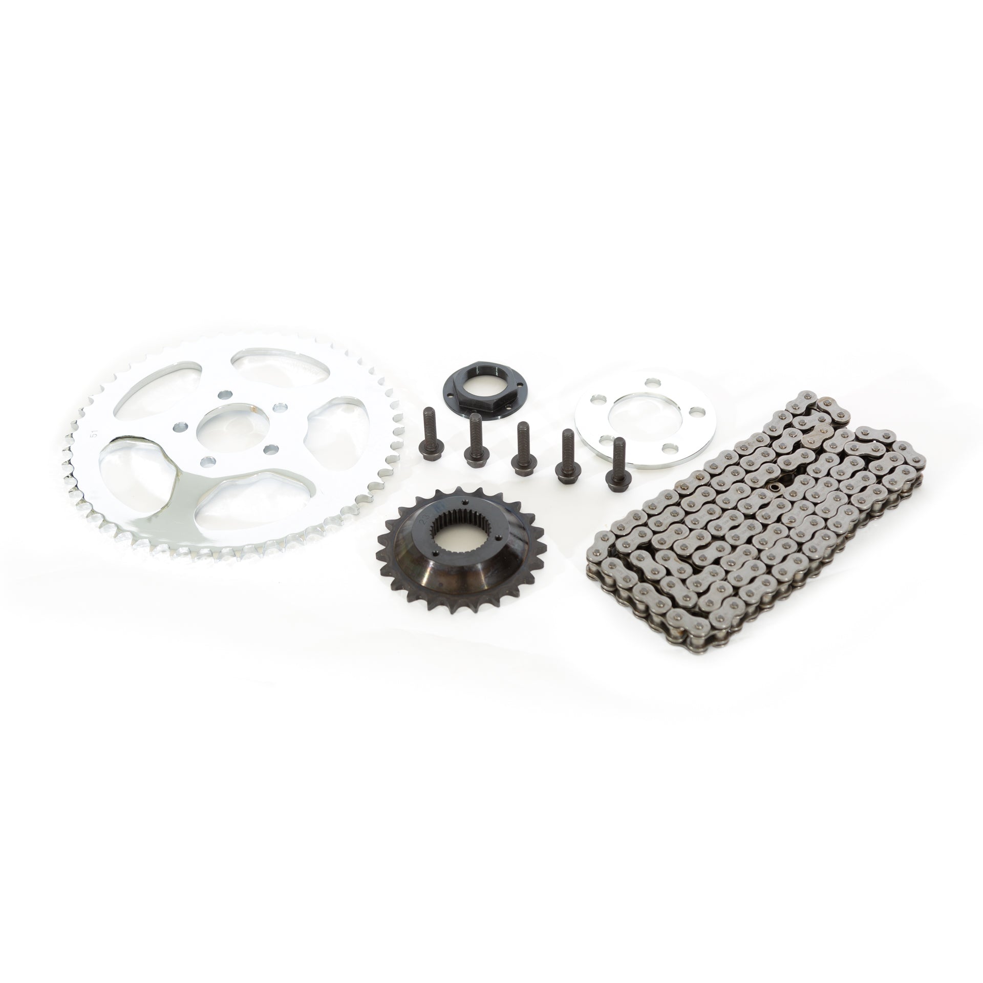 Chain Drive Transmission Sprocket Conversion Kit Belt to Chain Compatible  with 2004-2023 Harley Sportster 72 48 Iron Roadster 883 1200 XL