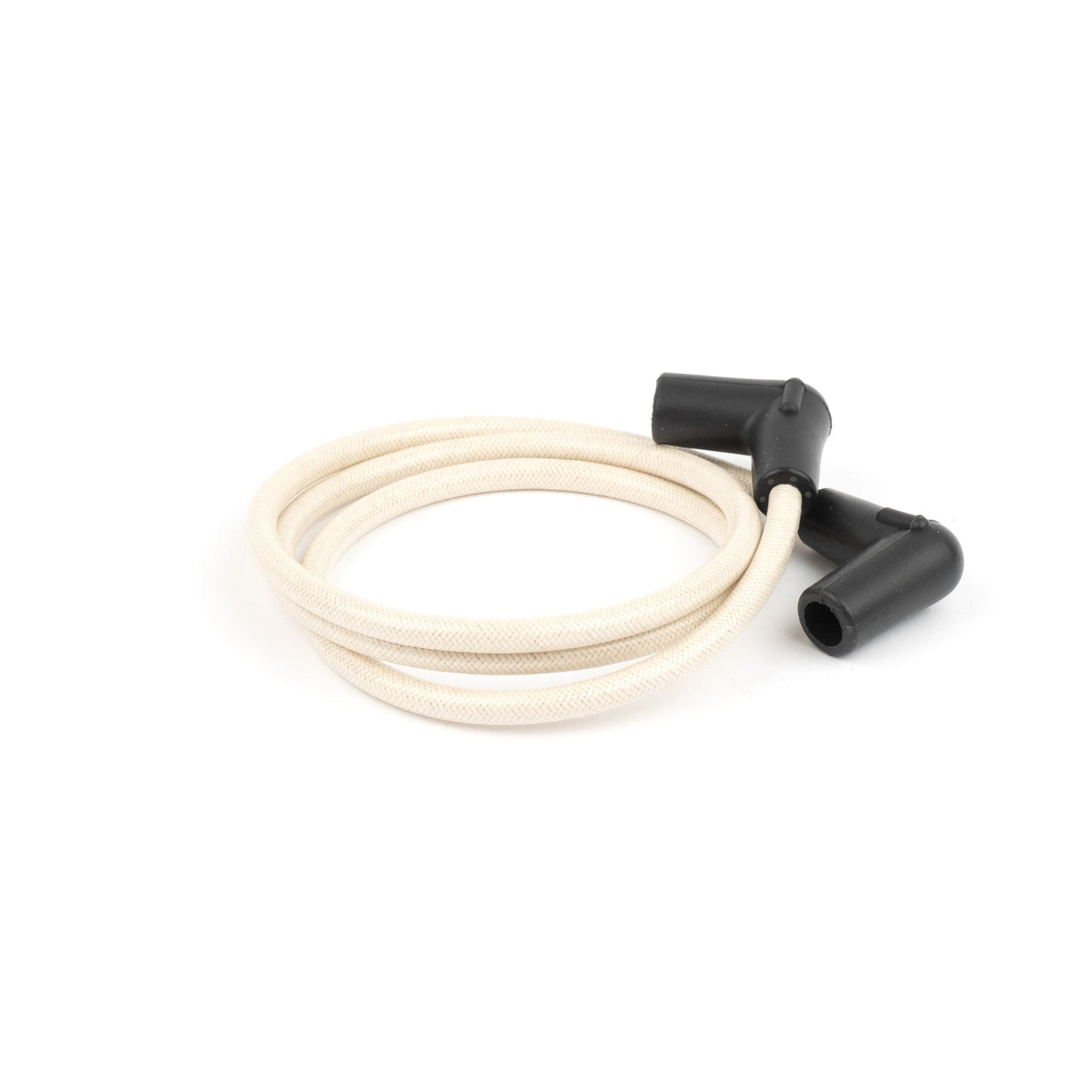 Ton's Performance 15.7mm Cloth Spark Plug Wire – Black/Yellow – For Triumph BSA 500/650 A65 A50