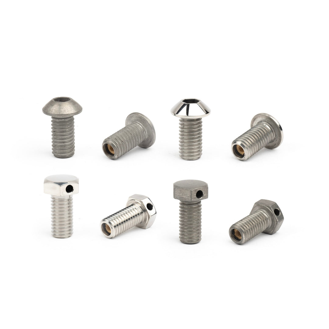Polished Stainless Steel Breather Bolts For Harley Sportster XL FL FX FXR Choppers 7 thumbnail image