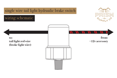 Single Wire Tail Light Hydraulic Brake Switch - Prism Supply