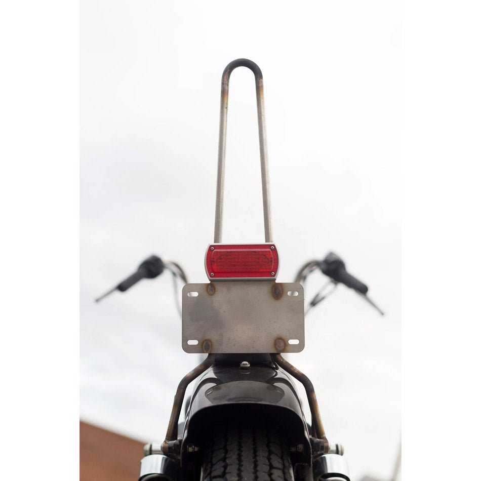 Box Chopper Tail light Weld-On Bracket w/ License Plate Mount - Prism Supply