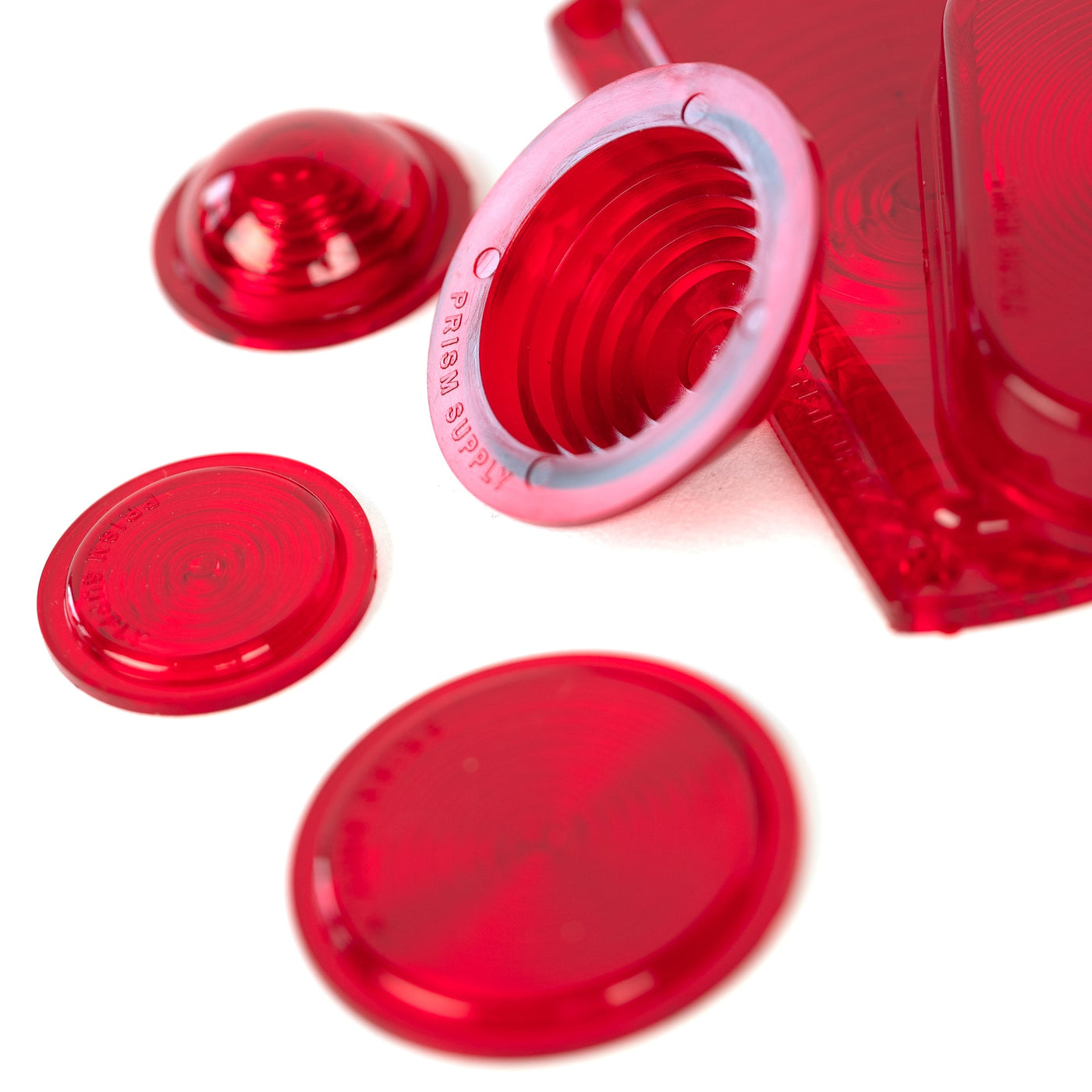 thumbnail image 2 of Drag Specialities Maltese Cross Custom Rear Tail Light Lens – Red, 110mm For Street Motorcycles 2 of 5