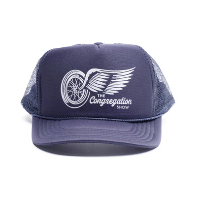 The Congregation Show Winged Wheel Hat - Navy - Prism Supply