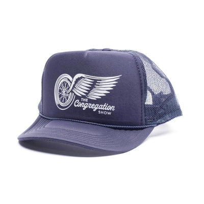 The Congregation Show Winged Wheel Hat - Navy - Prism Supply