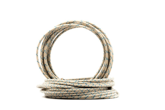 New Vintage Style Cloth-Covered Electrical Cord With Reproduction Bakelite Polarized Plug